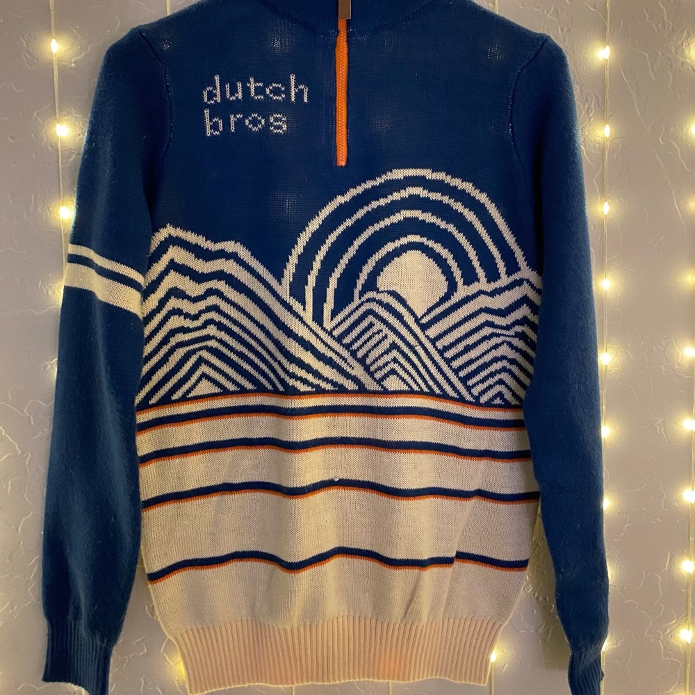 Blue Part Zip Up Dutch Bros Fleece Pullover
